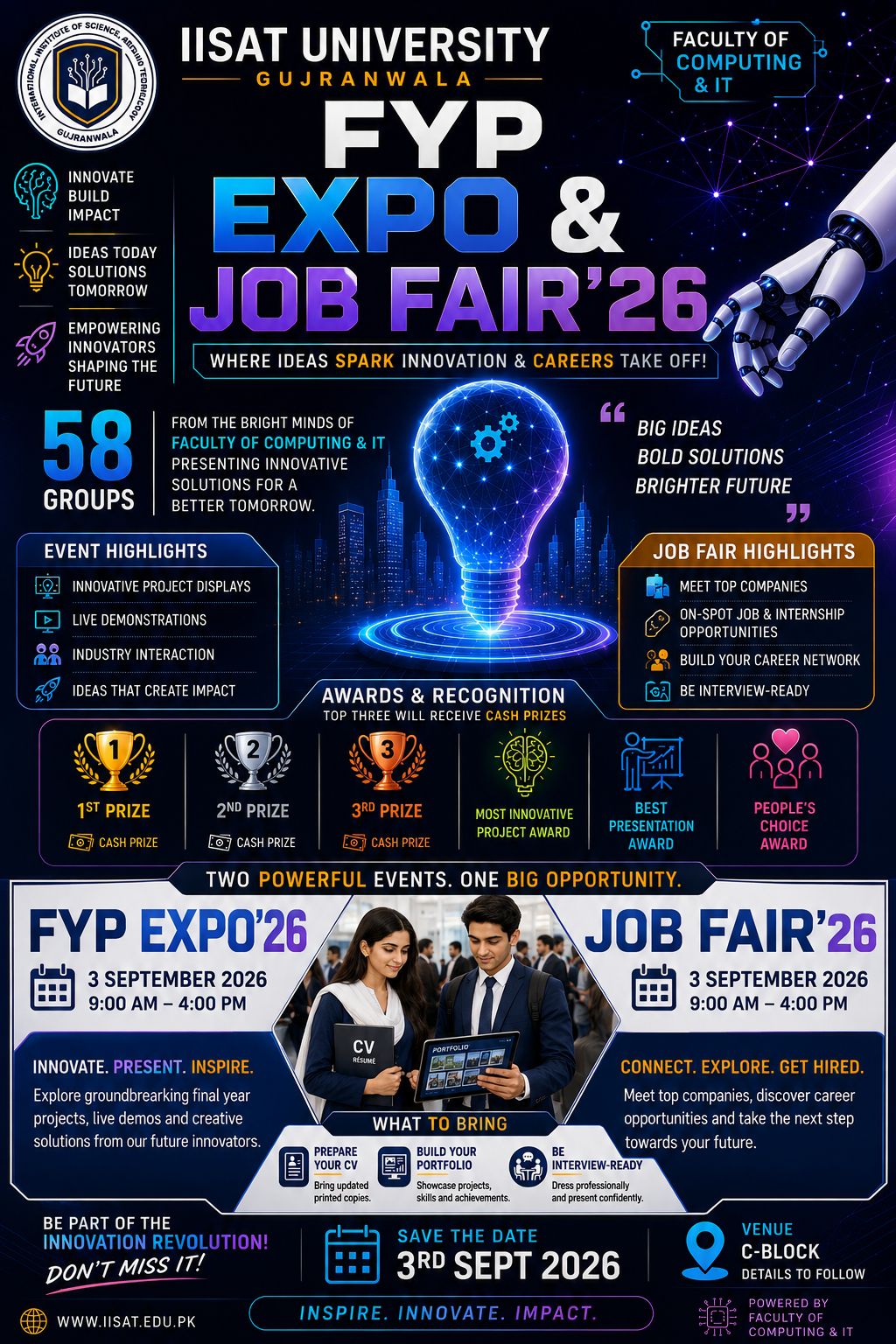 IISAT University campus, venue for FYP Expo 2026